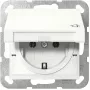 Gniazdko Schuko GIRA System 55, białe, głębokość 29 mm