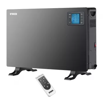Konwektorowy grzejnik elektryczny NOVEEN CH7100 — 2000 W, 3 poziomy mocy, LCD, timer, pilot, czarny