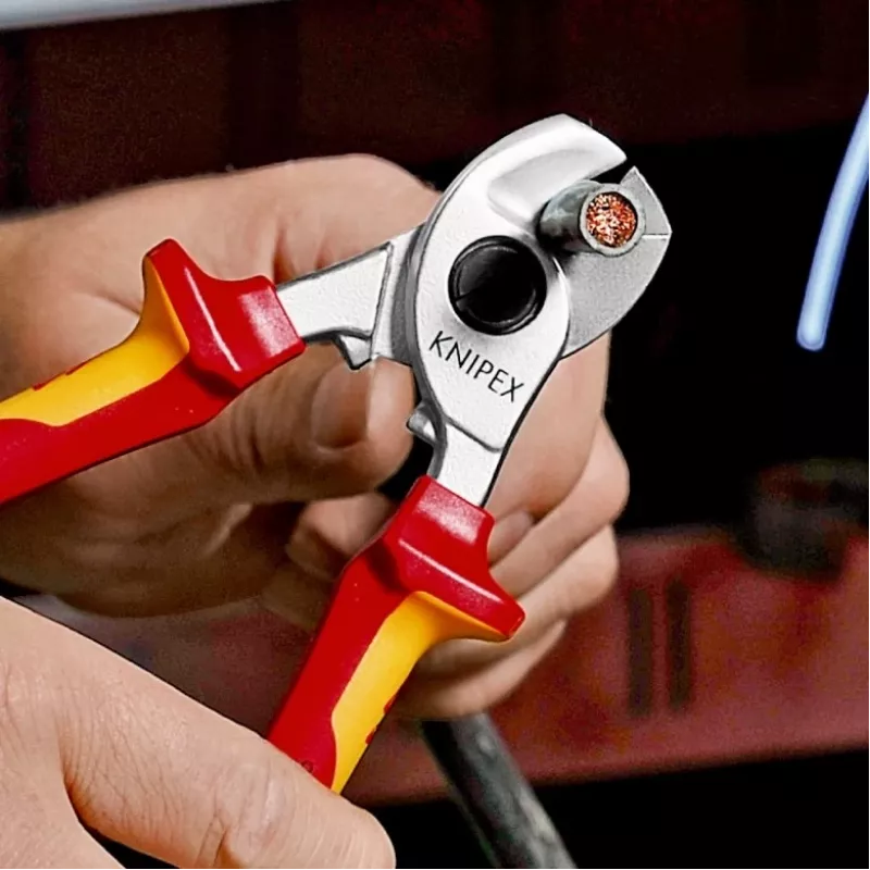 Knipex 95 16 165 T zaciskarka do kabli Narzędzie do zaciskania Czarny, Żółty