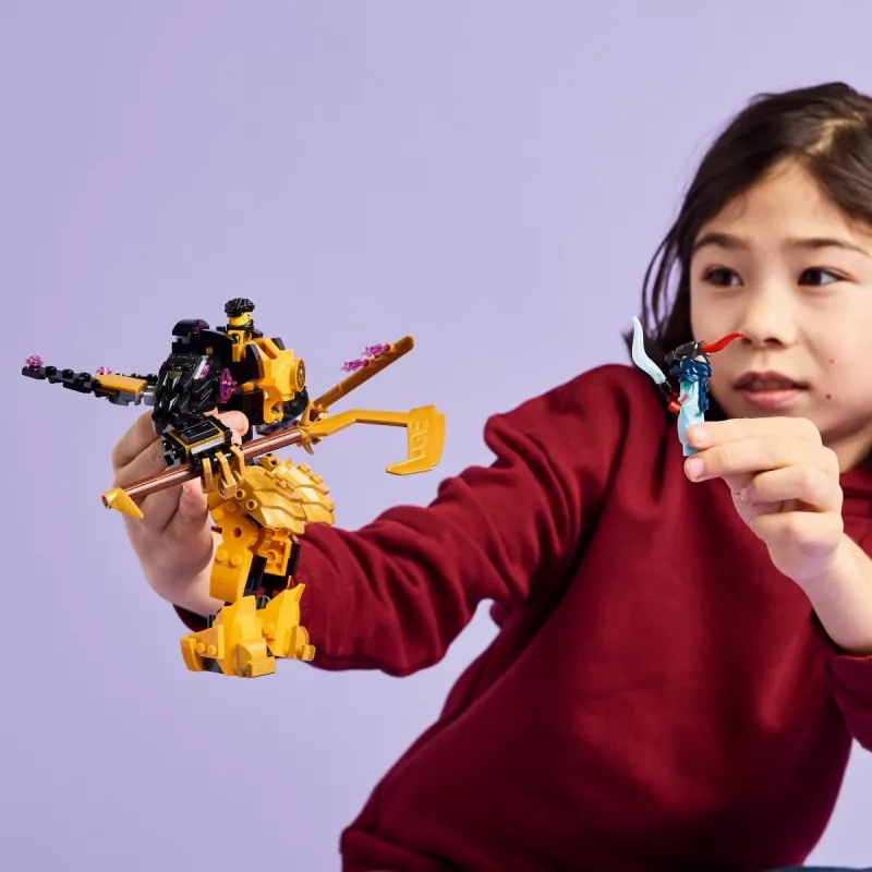 Zestaw konstrukcyjny LEGO NINJAGO 71839 Arin's Spinjitzu Battle Mech, 213 elementów, 2 minifigurki, wysokość 160 mm