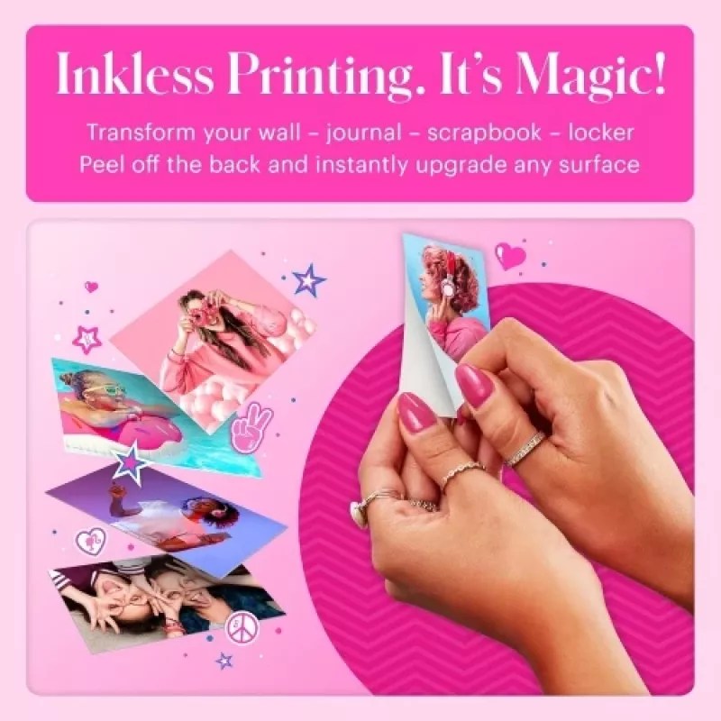 Barbie x Kodak STEP Slim Przenośna Drukarka Zdjęć Kolor ZINK 2x3'' 1ppm, Bluetooth, Różowy