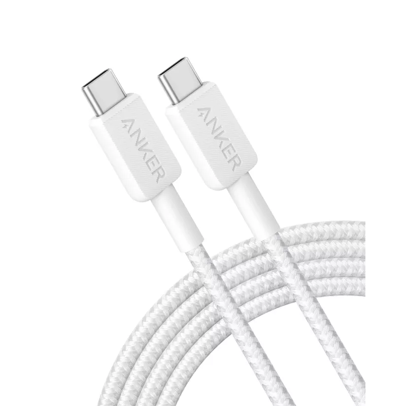 Kabel USB-C na USB-C Anker 322 — 1,8 m, biały