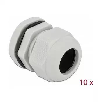 Dławik kablowy DeLOCK 60225 szary plastik 10 szt.