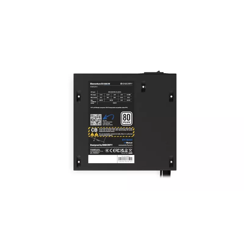 ENDORFY Elementum E5 550W Zasilacz ATX 24-pin Czarny