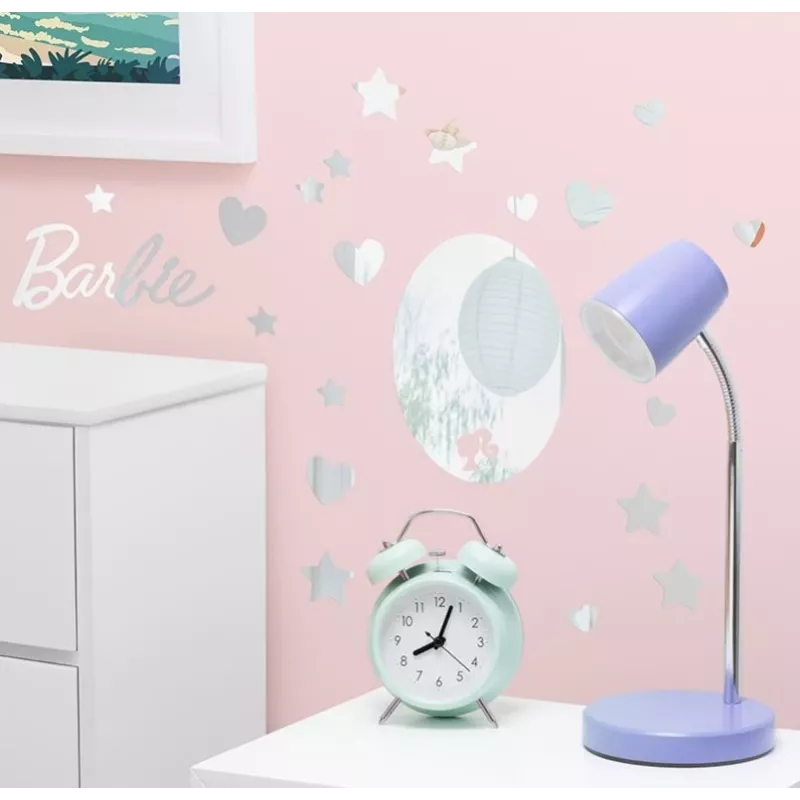 Naklejka lustrzana na ścianę Paladone PP13751BR wzór Barbie – dekoracyjna samoprzylepna naklejka lustrzana