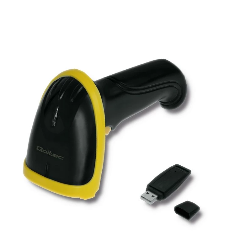 Qoltec 50862 Bezprzewodowy Laserowy Skaner Kodów Kreskowych 1D | 2,4 GHz