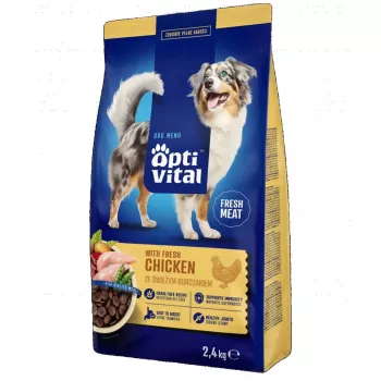 OptiVital kompletna sucha karma dla dorosłych psów z kurczakiem 2,4 kg