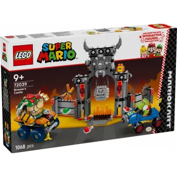 Zestaw konstrukcyjny LEGO 72039 Super Mario Twierdza Bowsera z Mario Kartem, interaktywny zestaw do zabawy