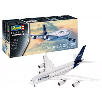 Preassembled Model Revell Airbus A380-800 Lufthansa Nowe Malowanie