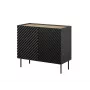 Komoda Cama Meble ONDA 2D 98x45x85 cm, czarna, rama z płyty wiórowej