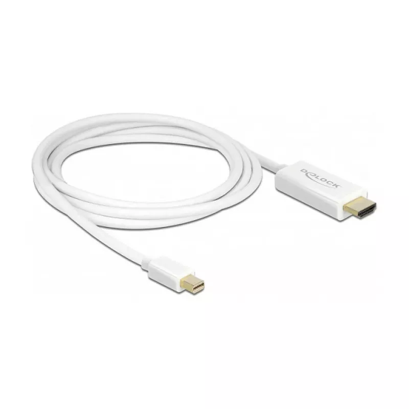 Adapter kabla wideo DeLOCK 83707 Mini DisplayPort na HDMI 2 m biały