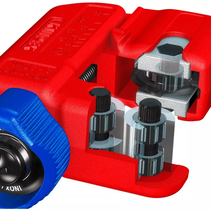 Obcinak do rur Knipex TubiX S 3–30 mm, kompaktowe narzędzie tnące do rur metalowych i plastikowych