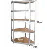Metalowy regał narożny G9040 40 cm