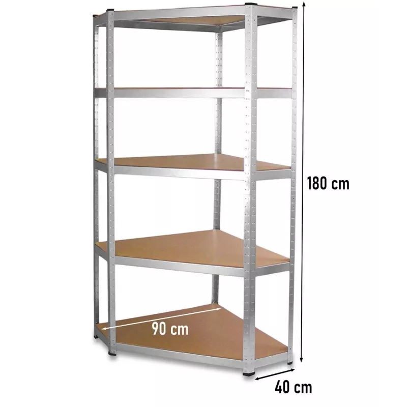 Metalowy regał narożny G9040 40 cm