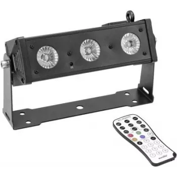 LED-efekt świetlny EUROLITE BAR-3 DMX 3 diody LED — kompaktowe oświetlenie sceniczne/oślepiające ze sterowaniem DMX