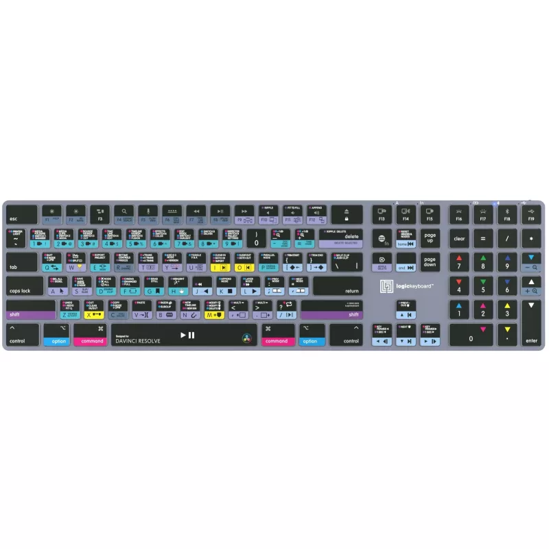 Logickeyboard LKB-RESB-TM-UK Biurowa klawiatura Bluetooth QWERTY Szary Tytanowy