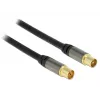 Kabel koncentryczny RG-6/U DeLOCK 88922 1 m IEC Czarny