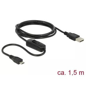 Kabel USB DeLOCK 84803 USB 2.0 1,5 m USB A Micro-USB B Czarny