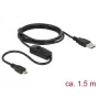 Kabel USB DeLOCK 84803 USB 2.0 1,5 m USB A Micro-USB B Czarny