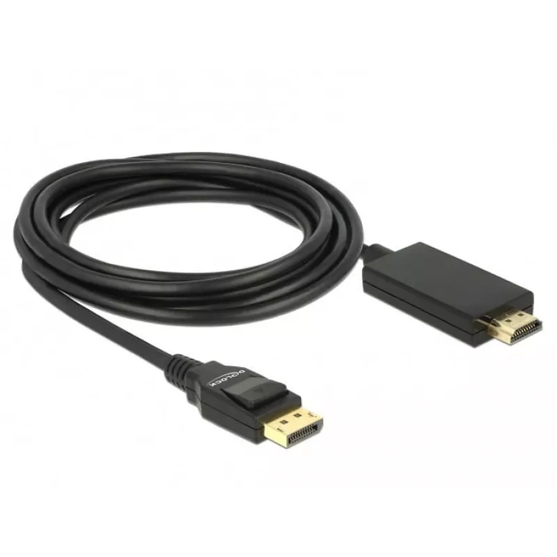 Kabel wideo adapter DeLOCK 85318 DisplayPort na HDMI 3m Czarny