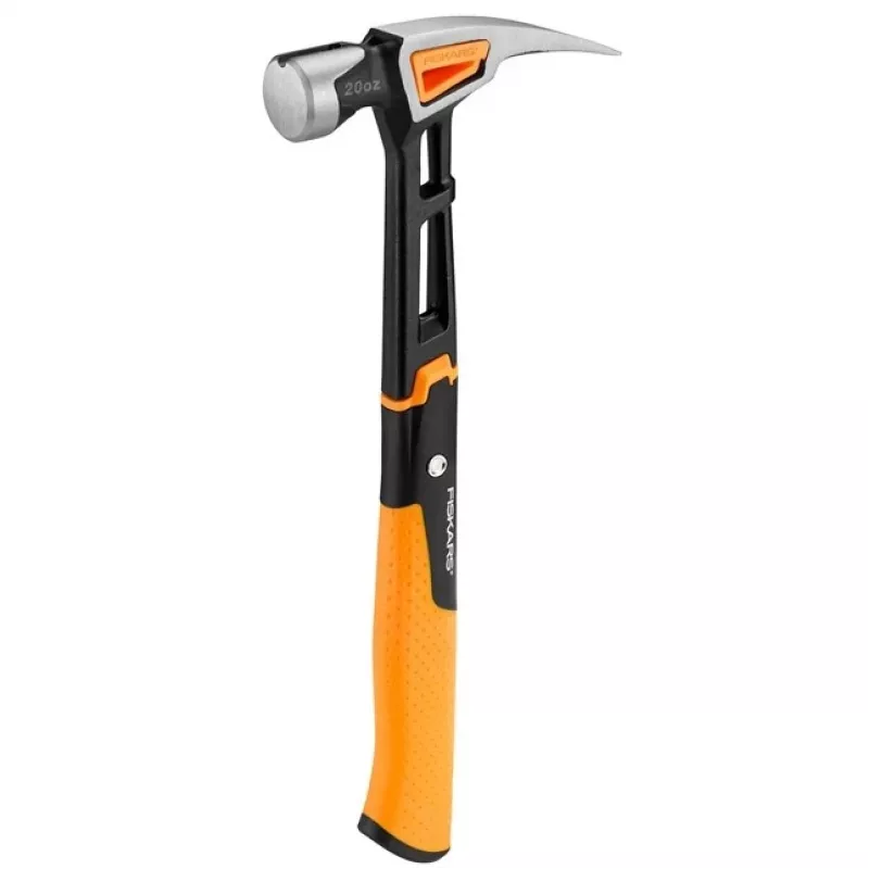 Młotek Fiskars 1020214, typ ciesielski, czarny, metaliczny, pomarańczowy
