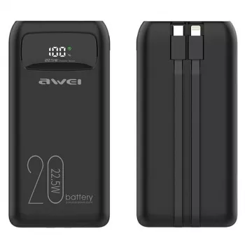 Powerbank 20000mAh P169 K 22.5W USB-C + kabel Apple