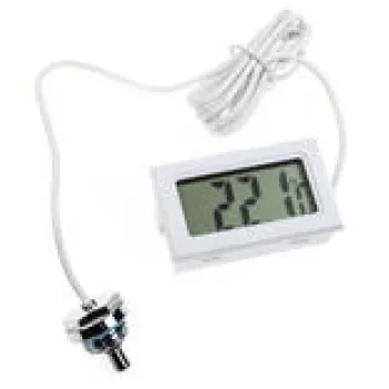 Cyfrowy termometr Lamptron TS708 z gwintowanym złączem G1/4 cala, biały