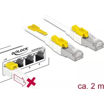 Kabel sieciowy DeLOCK 85332 RJ-45 Cat6a 2 m biały