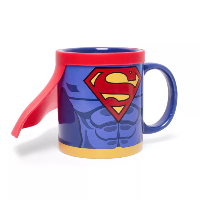 Thumbs Up Superman Mug with Cape, pojedynczy obraz, 0,25 l, Niebieski, Czerwony, Ceramika, Silikon, Uniwersalny, 1 szt.