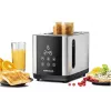 Toster Rommelsbacher TO850 2-kromkowy, 850 W, stal nierdzewna/czarny, XL szczeliny
