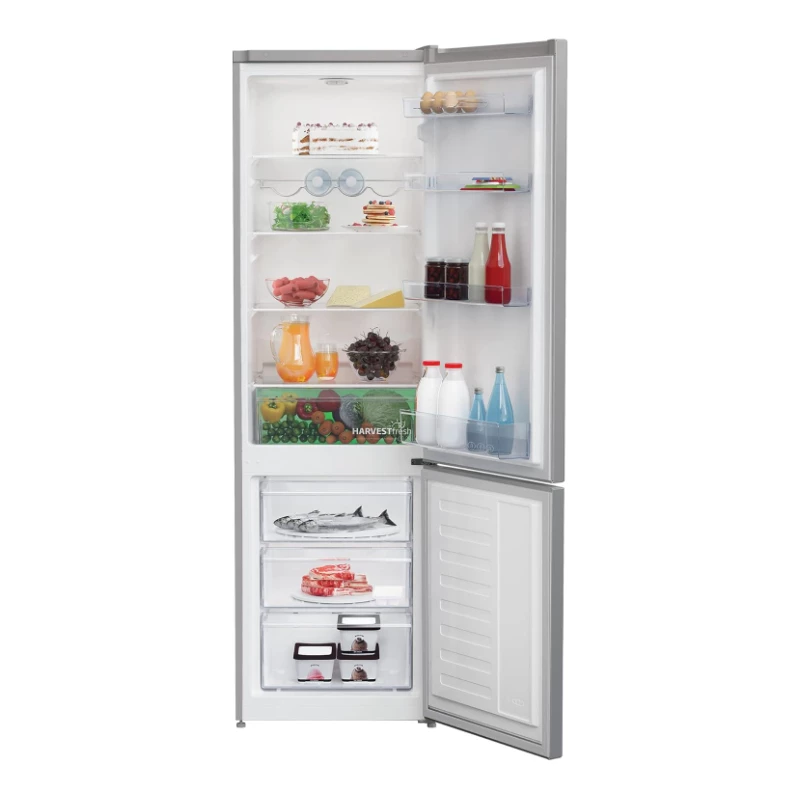 BEKO Lodówka RCSA300K40SN, Klasa energetyczna E, Wysokość 181 cm, Stal nierdzewna