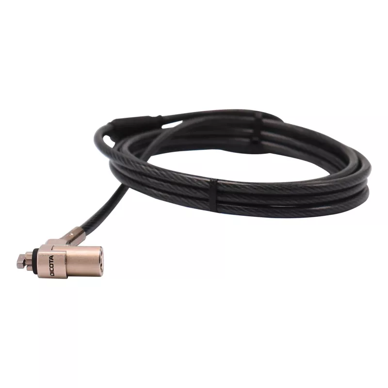 Blokada kablowa DICOTA D31831 czarno-srebrna 2 m klucz okrągły