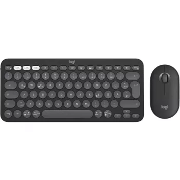 Logitech Pebble 2 Combo Bezprzewodowa Klawiatura i Mysz QWERTZ Niemiecki Grafit