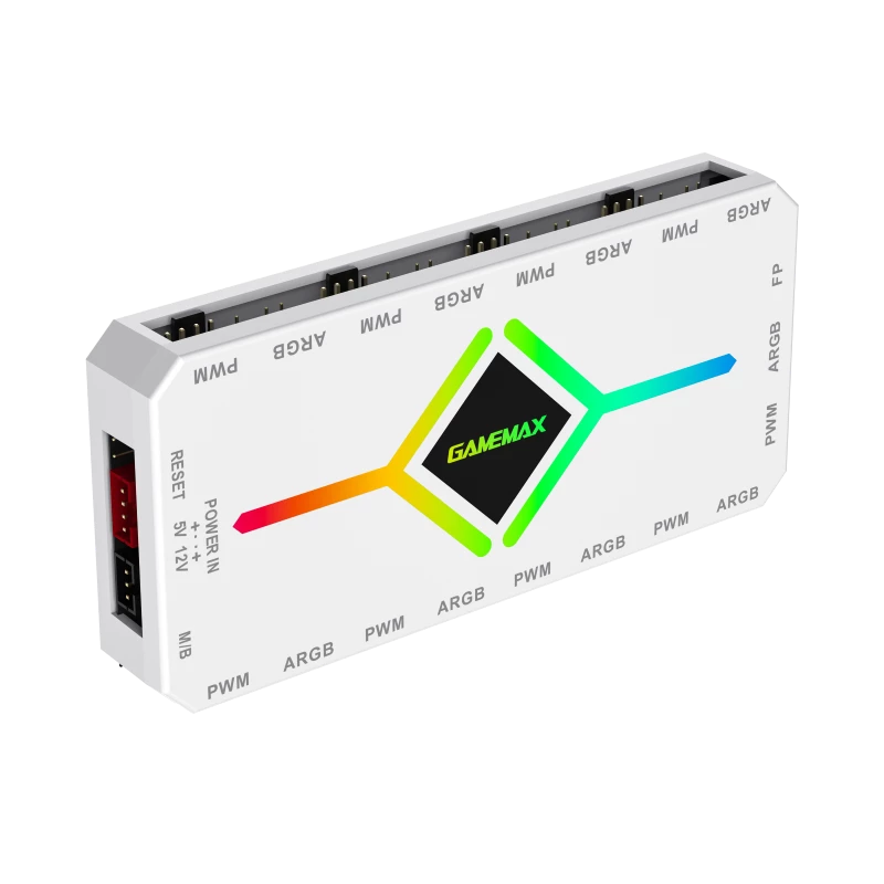 Gamemax | Remoter control | V4.0 ARGB PWM HUB BK | Biały | Gamemax