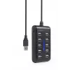 Koncentrator USB Gembird UHB-U2P10P-01 — 10-portowy hub USB 2.0
