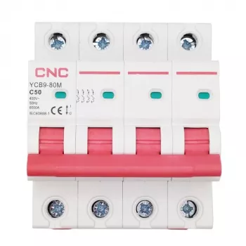 Wyłącznik obwodowy CNC, 4P, 50A, klasa C, 6kA