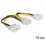 Wewnętrzny kabel zasilający DeLOCK 83410 0,15 m EPS 8-pin Molex 3-pin