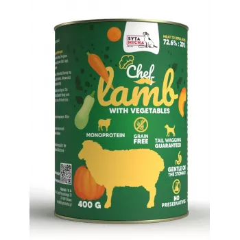 SYTA MICHA Chef Lamb with vegetables - mokra karma dla psa - 400 g
