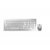CHERRY DW 8000 klawiatura Mysz w zestawie Biurowa RF Bezprzewodowa QWERTZ Niemiecki Srebrny, Biały