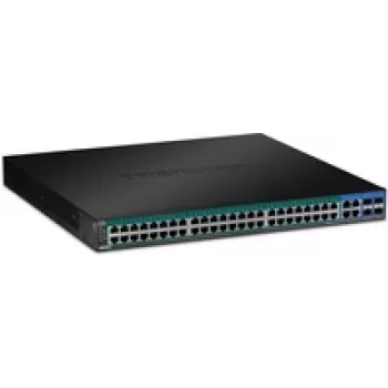TRENDnet TPE 5048WS - Przełącznik - Smart - 48 x 10/100/1000 (PoE+) + 4 x Combo Gigabit-SFP - Desktop, do montażu w szafie rack - PoE+ (740 W) - AC 100 - 240 V (TPE-5048WS)