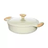 Płaski garnek D28cm 4.1L/beżowy
