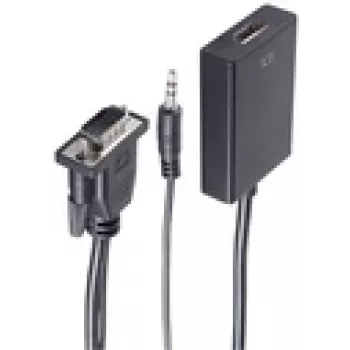 shiverpeaks BS10-01006 Kabel-Adapter wideo 0,15 m VGA (D-Sub) + 3.5 mm HDMI Typ A (standard) Czarny (BS10-01006)