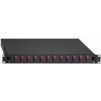 Panel krosowniczy światłowodowy Rutenbeck 2280301240 LC Duplex MM 24 porty 1U, czarny RAL 9005