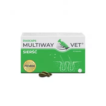 Miękkie żelowe kapsułki twist-off JM Sante Multiway Vet sierść i skóra dla psów i kotów 60 szt., 150 g