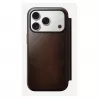 Etui do telefonu Nomad Modern Leather Folio dla iPhone 17 Pro, skóra/aluminium, 16 cm (6,3 cala) brązowy, 4 kieszenie na karty