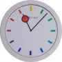 Zegar NeXtime 3048 Color Change, Ø28 cm, ścienny, biały/wielokolorowy