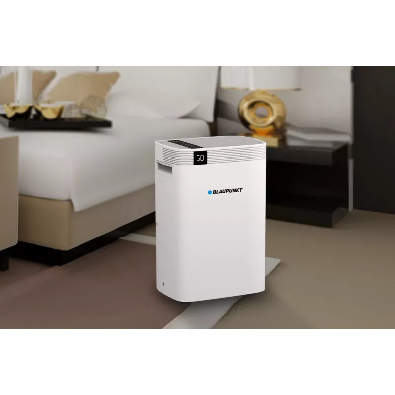 Osuszacz powietrza BLAUPUNKT ADH601 — zbiornik 2,5 l, 16 l/24h, 245 W, 48 dB, Wi‑Fi, do 20–40 m², biały
