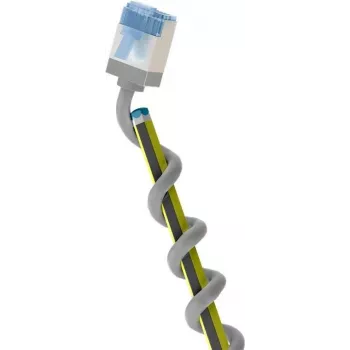 Goobay Ultra-Flexible CAT 6A kabel krosowy cienki U/FTP szary - extra-short plug (74311)