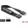 Kabel równoległy DELOCK 86049, 9-pinowy do 9-pinowego, długość 0,2 m, czarny