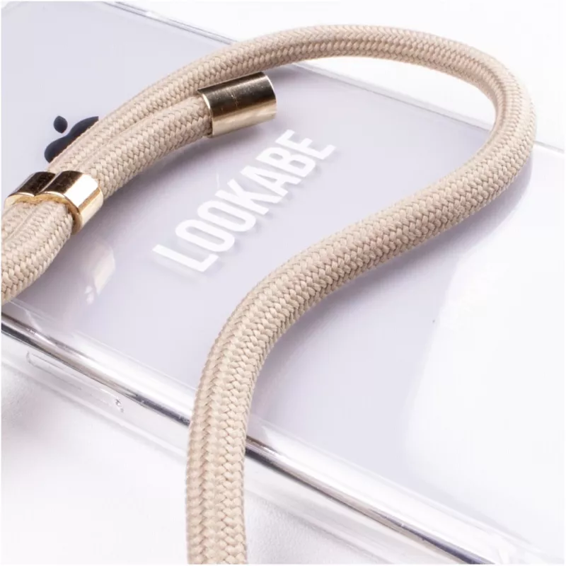 Etui naszyjne Lookabe loo007 gold nude na iPhone 7/8 Plus — noszone etui na telefon z paskiem